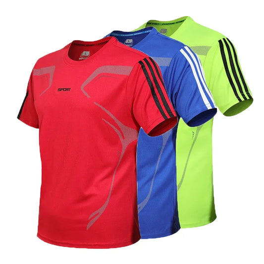 5XL Running T Shirt Sport GYM Tshirt Short Sleeve Football Basketball Tennis Shirt Quick Dry Fitness Sports Set Suits Sportswear - Shello's Creative Boutique