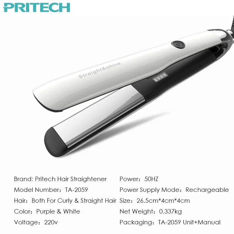 Pritech Hair Styling Tools 4 Speed Temperature Control Hair Straightening Iron - Shello's Creative Boutique