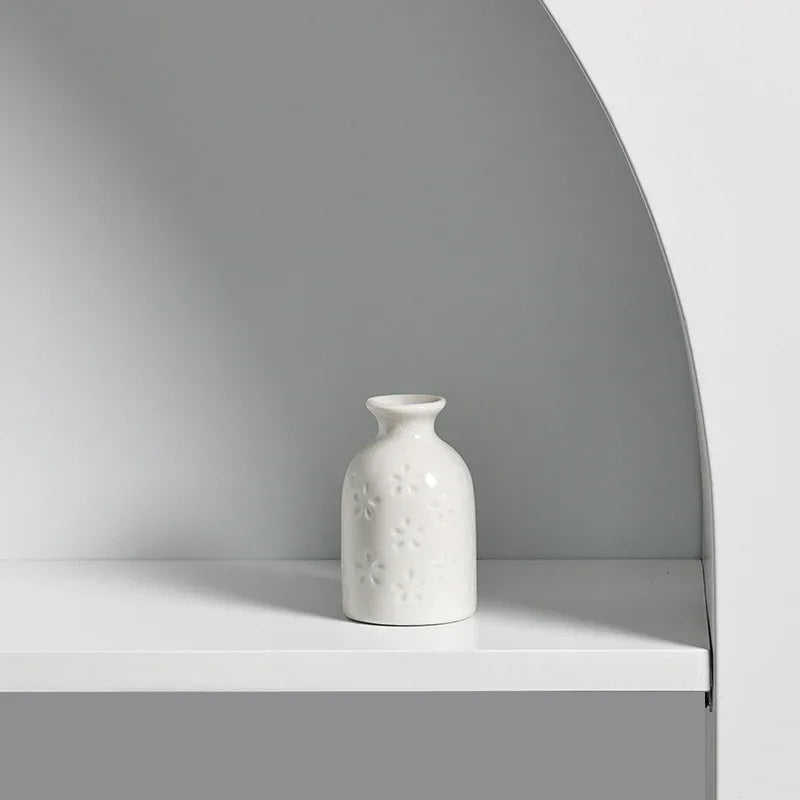 Ceramic Aromatherapy Bottle – Elegant Mini Vase - Shello's Creative Boutique
