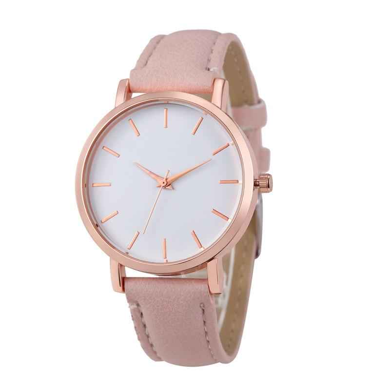 Men Leather Stainless Quartz Wrist Watches Women