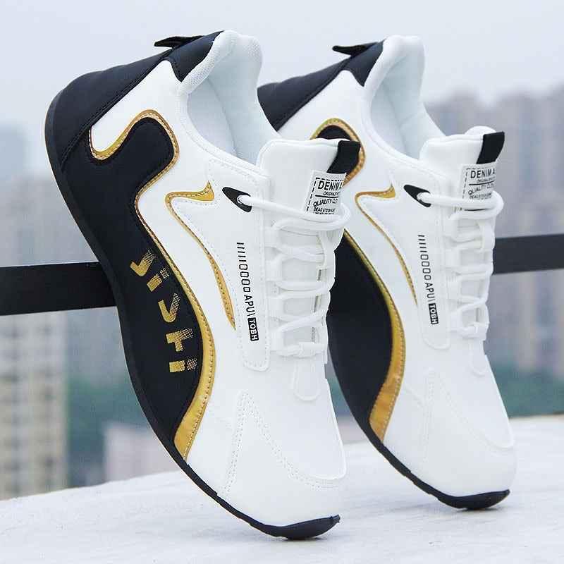 Men's Leather Running Shoes - Trendy Travel Sneakers for Comfort and Style - Shello's Creative Boutique