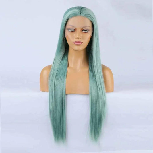 Long Straight Lace Front Wig - Large Lace Synthetic - Shello's Creative Boutique