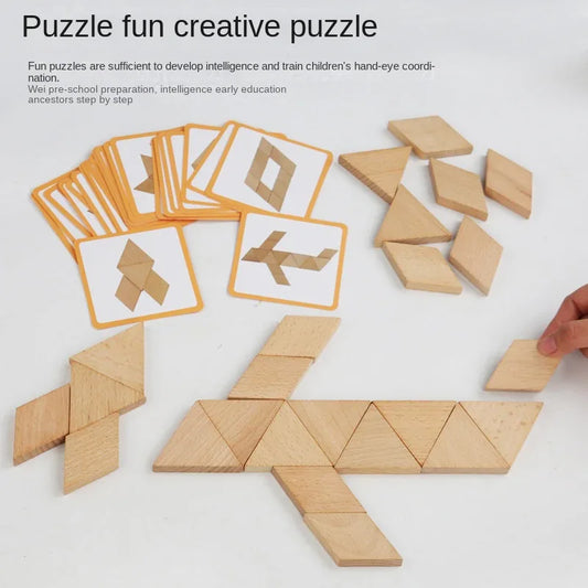 Wooden Jigsaw Puzzles for Toddlers - Educational Toy Ages 2-3 - Shello's Creative Boutique