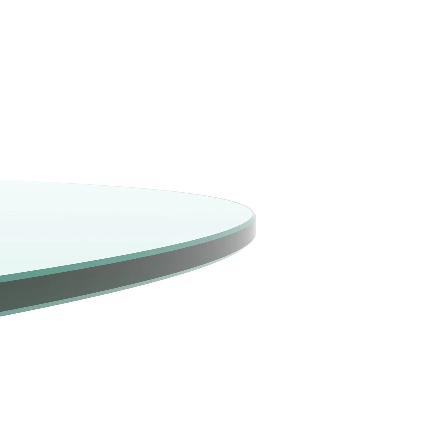 36" Inch Round Tempered Glass Table Top Clear Glass 1/4" Inch Thick Flat Polished Edge - Shello's Creative Boutique