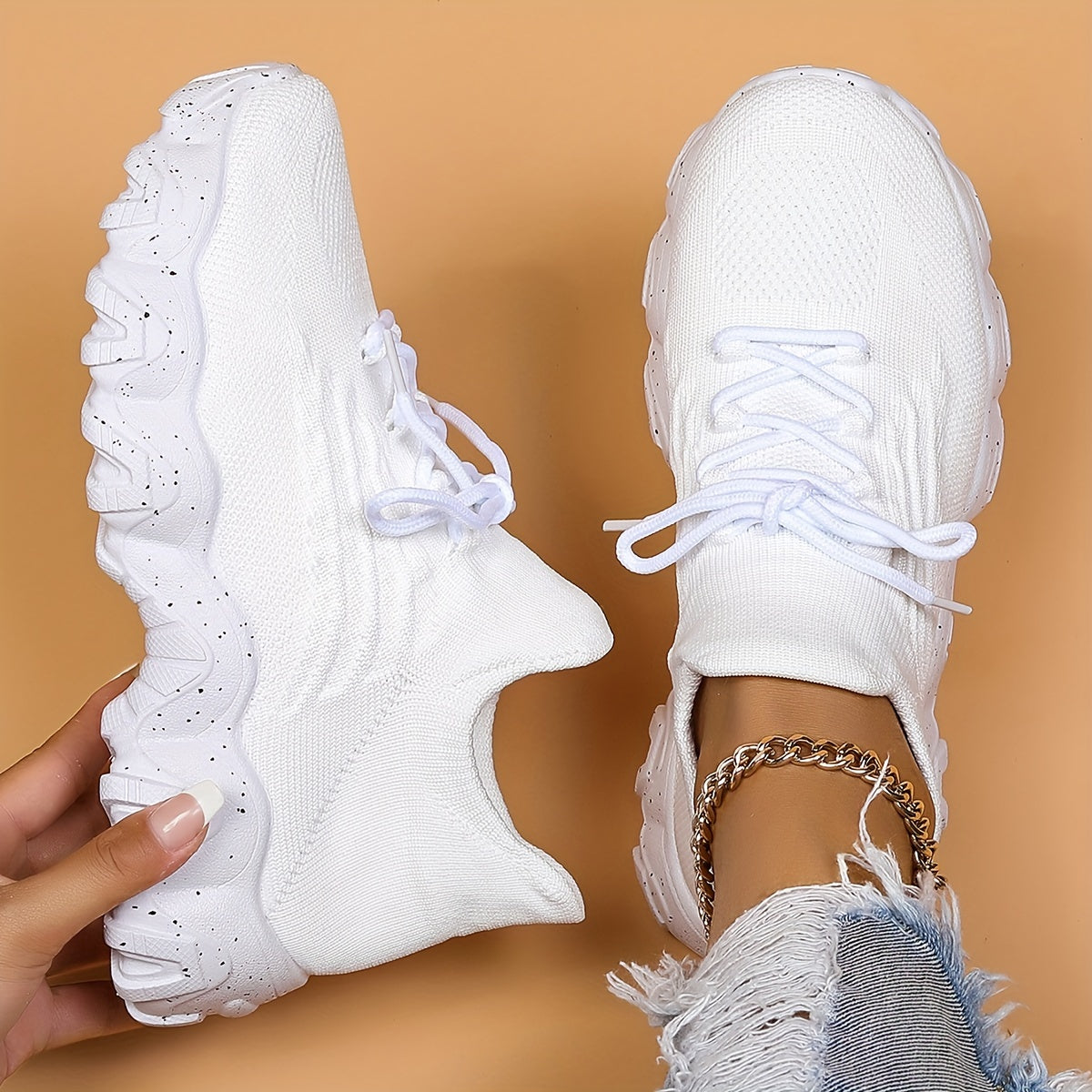 Women'S Casual Sports Sneakers, Striped Low Top Slip-On Shoes with Round Toe, Non-Slip Rubber Sole, Fabric Upper & Inner, All-Season Spring Footwear Shello's Creative Boutique