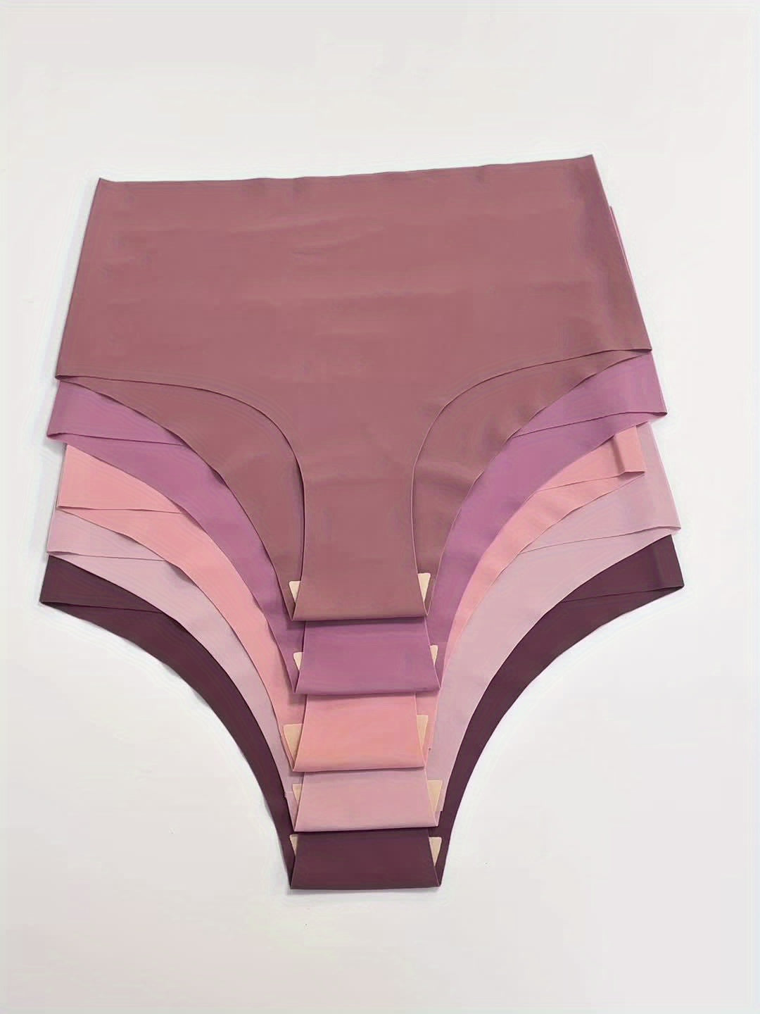 5pcs High Waist Seamless Mixed Color Panties Pack, Women's Underwear & Lingerie Shello's Creative Boutique