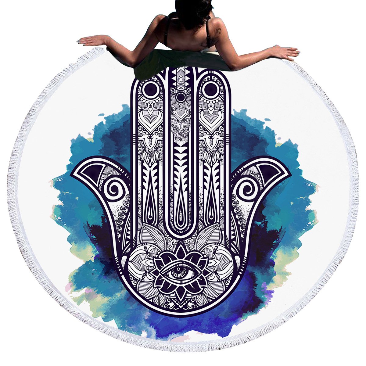 Bedding 3D printing palm Round Bohemian Beach towel home textile Beach Towel Tapestry Blanket eprolo