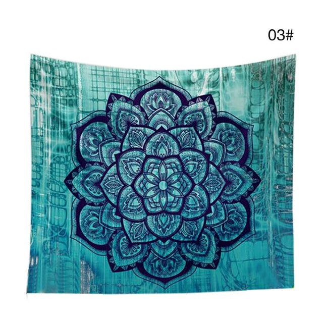 Bohemian Mandala Tapestry Sandy Beach Indian Picnic Rug Throw Travel Mattress Blanket Camping Tent Wall Decor Hanging Tapestries