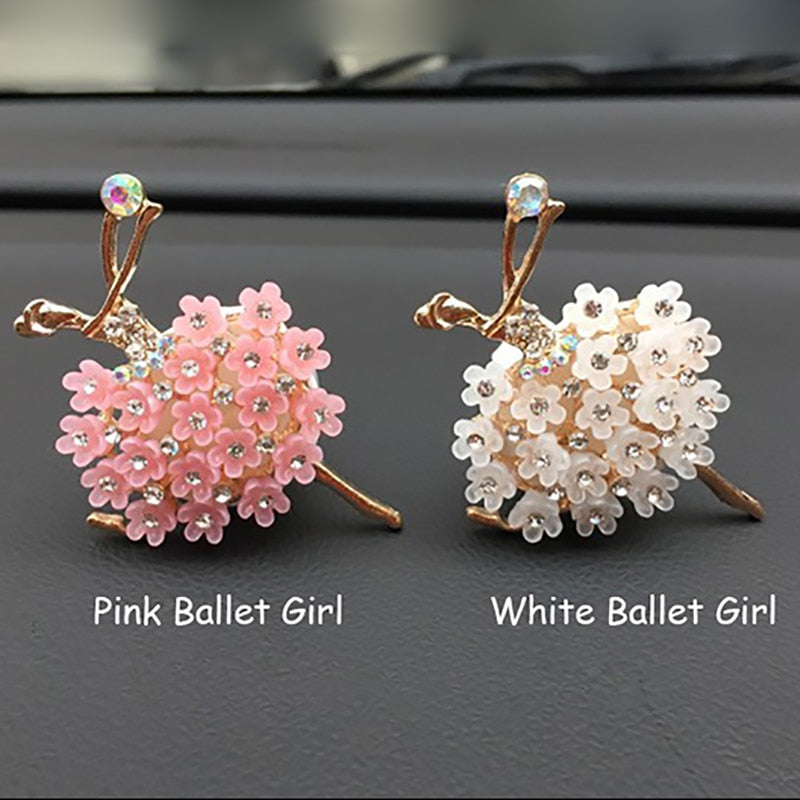Car Aroma Diffuser Fragrance For Car Flavoring Air Fresheners Auto Perfume Car Smell Vent Clip Ballet Bling Car Accessory Girls eprolo