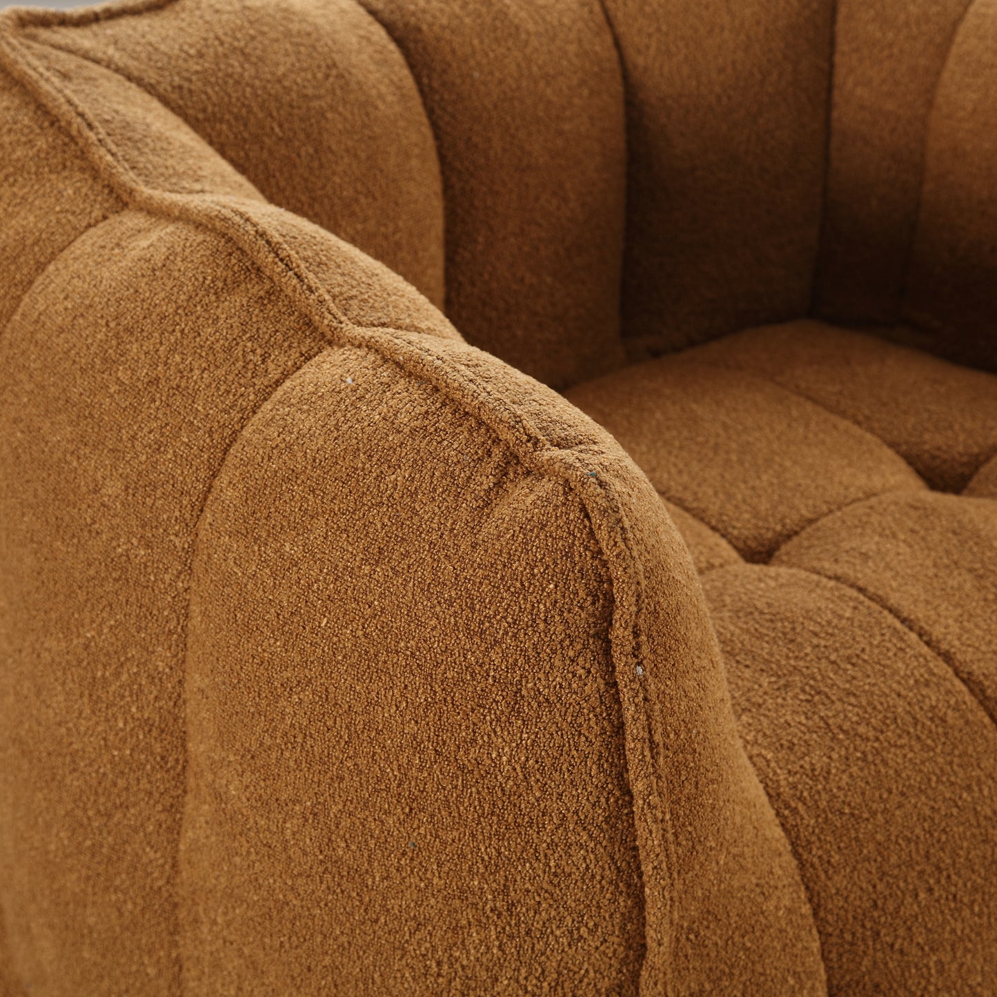 Soft Bean Bag Chair with High Resilient Foam(Chips)for living room and bedroom Comfortable Square Lazy Sofa with Footstool eprolo