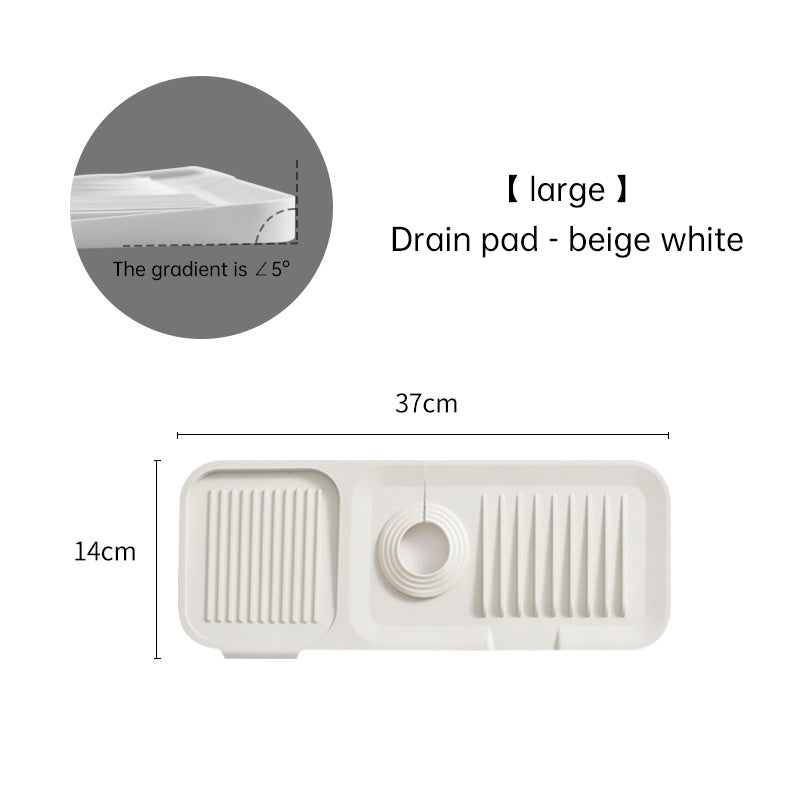 Silicone Drain Pad Faucet Drain Pad Kitchen Countertop Sink Drain Splash Proof Device eprolo