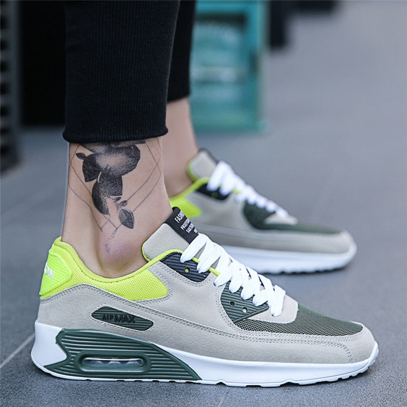 Men Running Shoes Lightweight Air Mesh Man Sneakers Skid-Proof Lace-up Round-Toe Outdoor Sport Shoes eprolo