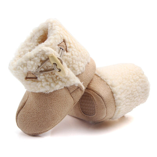 Fashion Winter Baby Boots Infant Girls Boys Warm Ankle Snow Boots Toddler Fur Plush Insole Buckle Boots Shoes eprolo