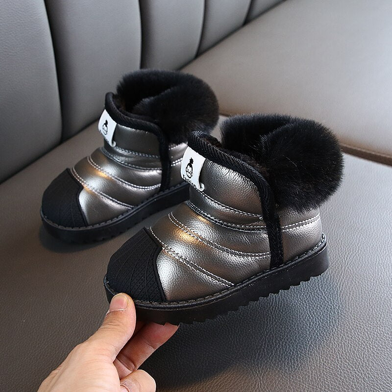 Winter Baby Girls Boys Snow Boots Warm Outdoor Children Boots Waterproof Non-slip Kids Plush Boots Infant Cotton Shoes eprolo
