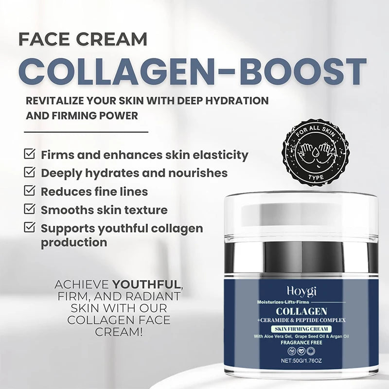 Collagen Face Cream Anti Aging Skincare for Wrinkles Firming Lifting Protect Repair Aging Skin With Collagen Ceramide Skin Care - Shello's Creative Boutique