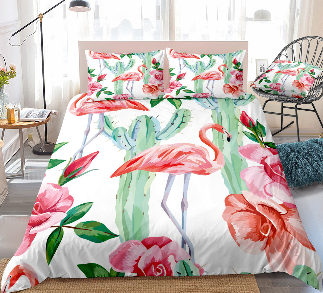 Home Textiles Bedroom Supplies Bed Sheets Pillowcases Cactus Succulent Three or Four Piece Sets eprolo