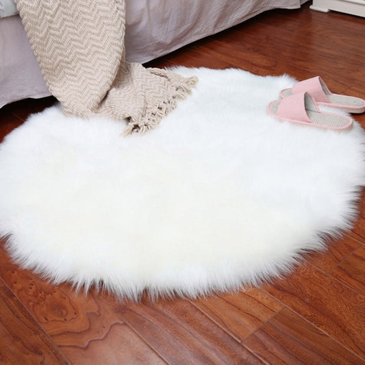 30*30CM Soft Artificial Sheepskin Rug Chair Cover Bedroom Mat Artificial Wool Warm Hairy Carpet Seat Textil Fur Area Rugs eprolo