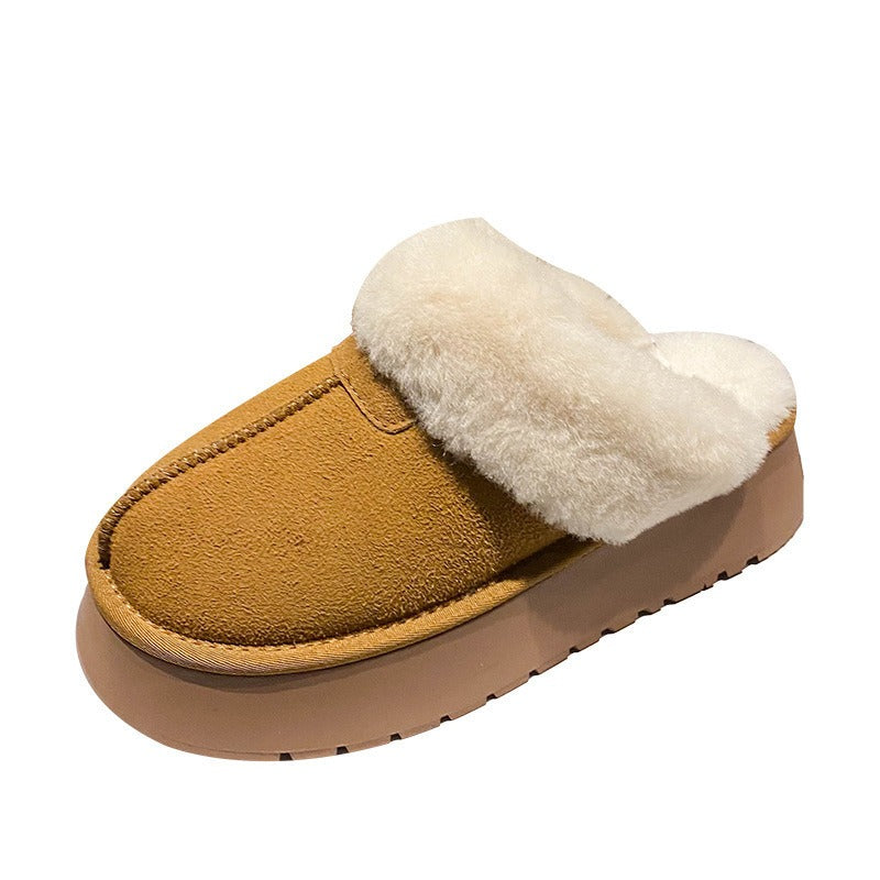 Thick soled versatile snow boots for women's warmth and height increase small cotton shoes eprolo