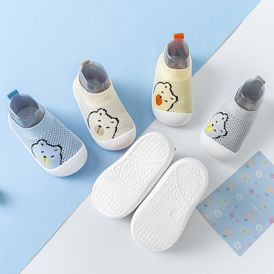 Baby Toddler Shoes Baby Shoes Children's Non-Slip Soft Bottom Breathable Anti-Kick Shoes And Socks For Men And Women 1-3 Years Old Cartoon Mesh eprolo