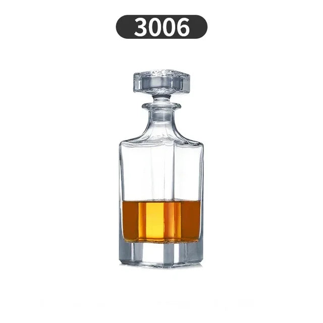 Crystal Glass Whiskey Decanter, Lead-Free, Luxury Barware, Wine Bottle, Home Party, 750ml eprolo