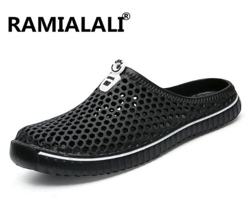 Summer Sandals Men Mesh Shoes Mules Clogs Breathable Beach Slippers Male Water Hollow Aqua Wading Chaussure Homme eprolo
