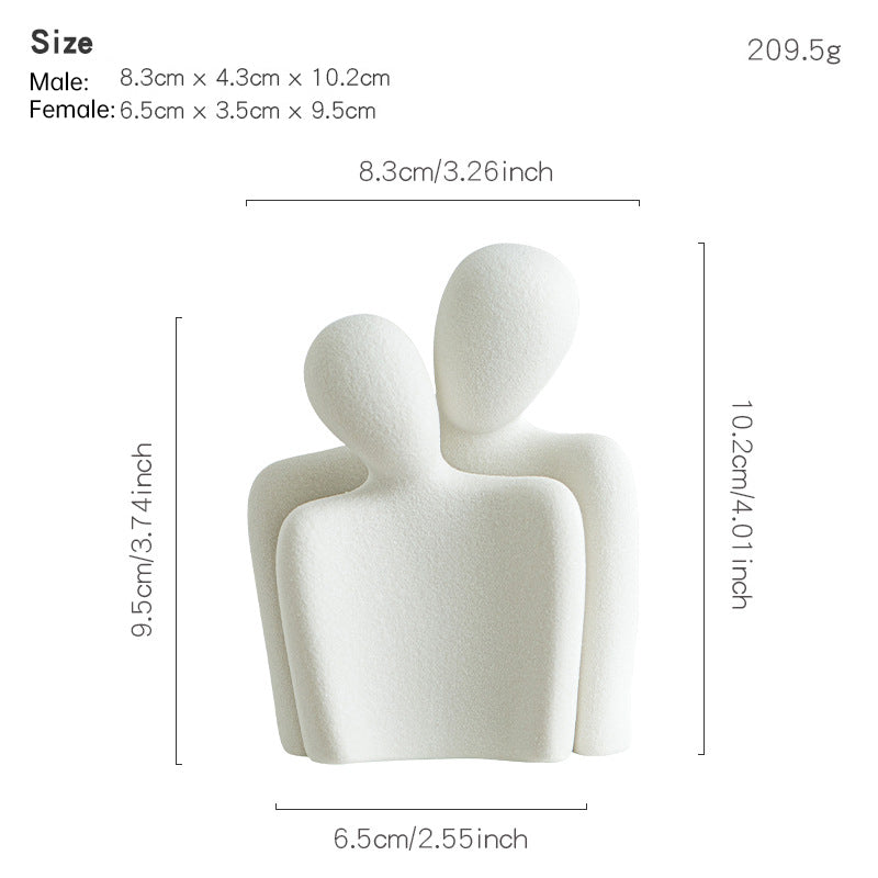 Creative couple figure decoration Newlywed home decoration Lover sculpture decoration figure desktop living room bookshelf decor eprolo