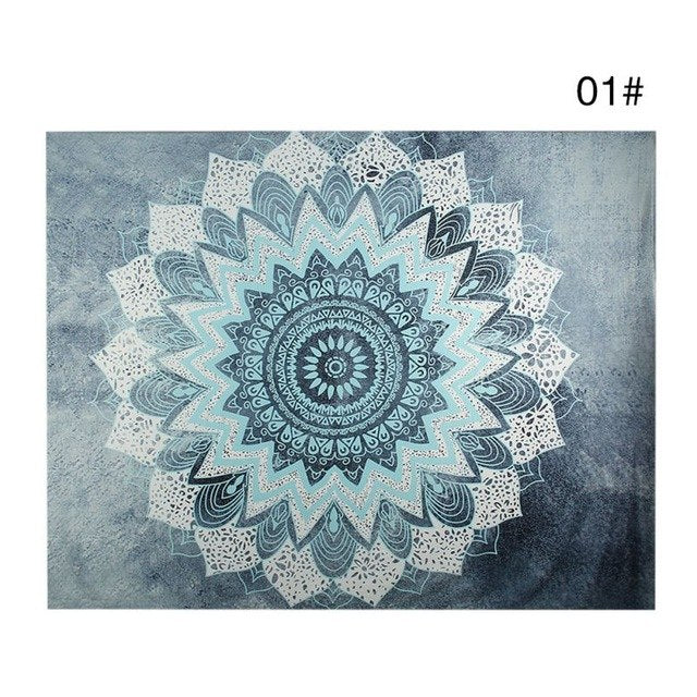 Bohemian Mandala Tapestry Sandy Beach Indian Picnic Rug Throw Travel Mattress Blanket Camping Tent Wall Decor Hanging Tapestries