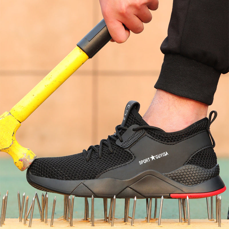 Mens Steel Toe Work Shoes Fashion Casual Breathable Outdoor Sneakers Puncture Proof Boots Comfortable Industrial Safety Shoe Men eprolo