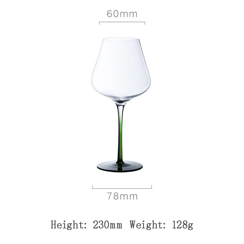 Black and Red Bow Tie Burgundy Wine Glass Pot Belly Home Kitchen Light Luxury Lead-free Crystal Color Glass Wine Original Goblet eprolo