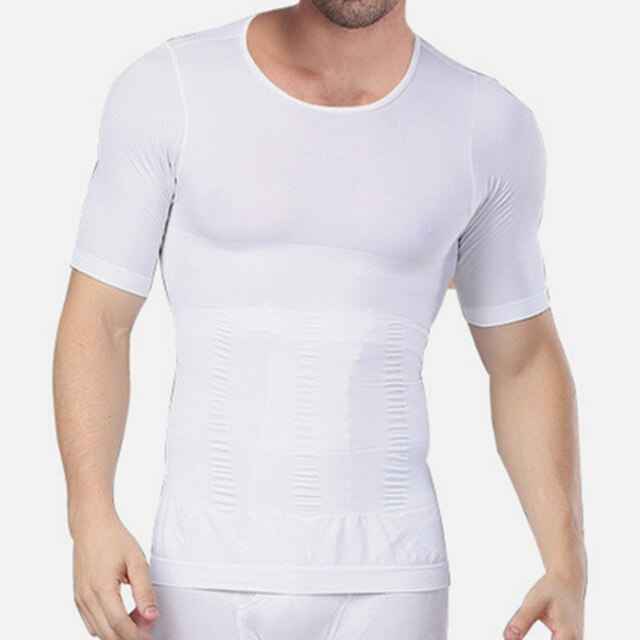 Men's Shapewear T-shirt for Abdomen Control and Belly Trimming Waist Trainer Corset