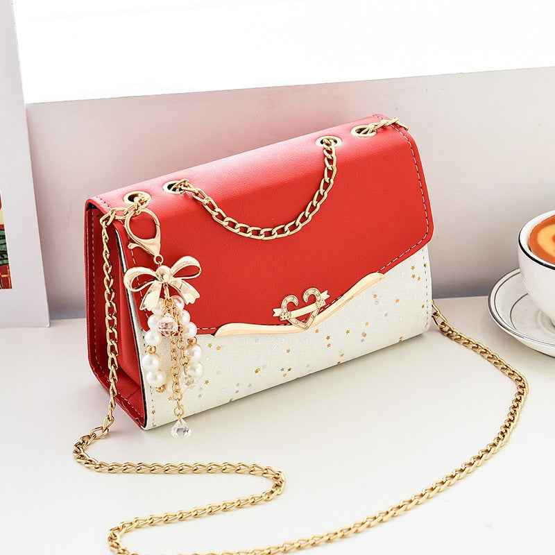 Korean Sequin Crossbody Bag for Women - Stylish Single Shoulder Mobile Wallet Bag