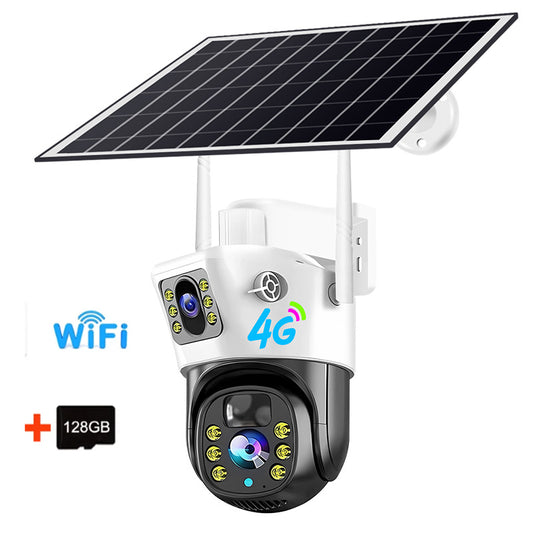V380PRO 4G Solar Camera 4MP Dual Lens Home Security Camera With Solar Panel eprolo