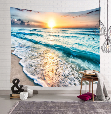 3D Beach Wall Tapestry Hanging Decor Hippie Retro Yoga Beach Towel 150x130cm/150x102cm