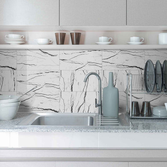 Funlife Waterproof Brick Wall Stickers - Thickened Self-Adhesive Home Washbasin Background Wall Decor