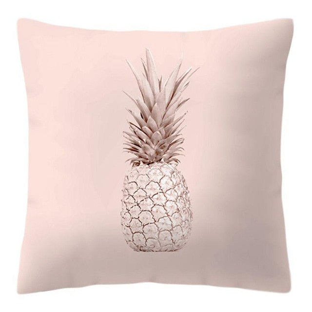 Rose Gold Pineapple Glitter Pillow Case - Glamorous 45x45cm Cushion Cover
