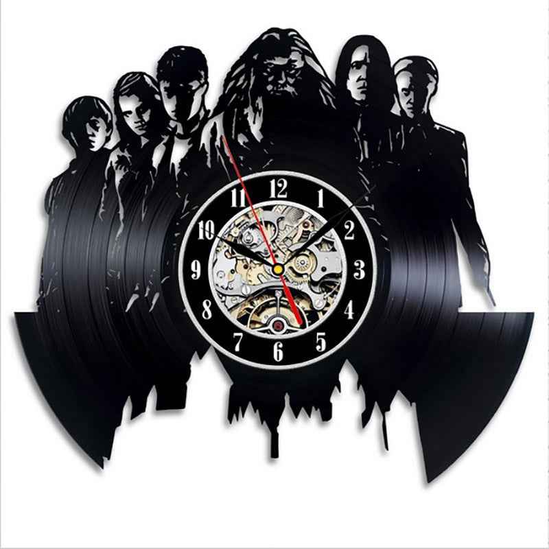 Harry Potter Vinyl Record Clock Wall Clock Vinyl Creative Skeleton Record Clock Vinyl Record Wall Clock