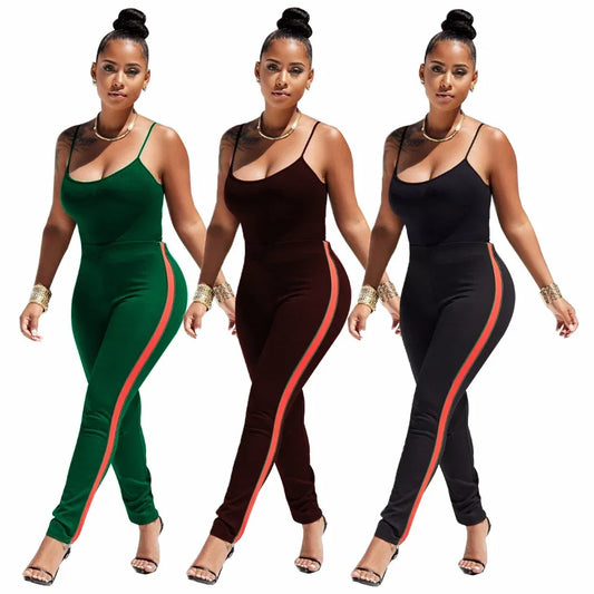 Fashion two piece set tracksuit women clothes Plus size Sexy halter top and pants - Shello's Creative Boutique