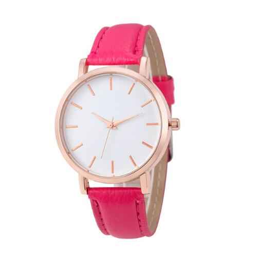 Men Leather Stainless Quartz Wrist Watches Women