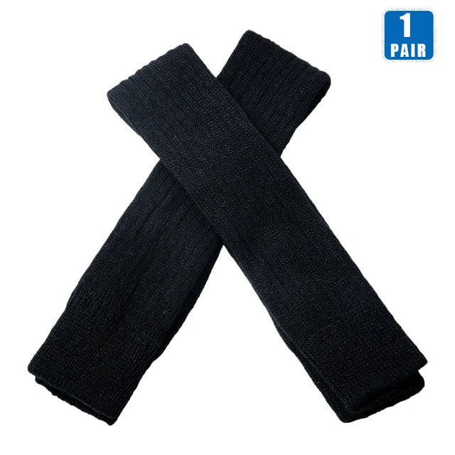 AOTOLK Leg Warmers Women Sexy Socks Over Knee Stockings Winter Warm Soft Gaiters Leggings Hollowed Foot Heel Female Long Sock eprolo