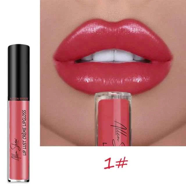 Nude Shiny Liquid Lip Gloss - Matte Glitter Shimmer Moisturizing Long-lasting Lipstick