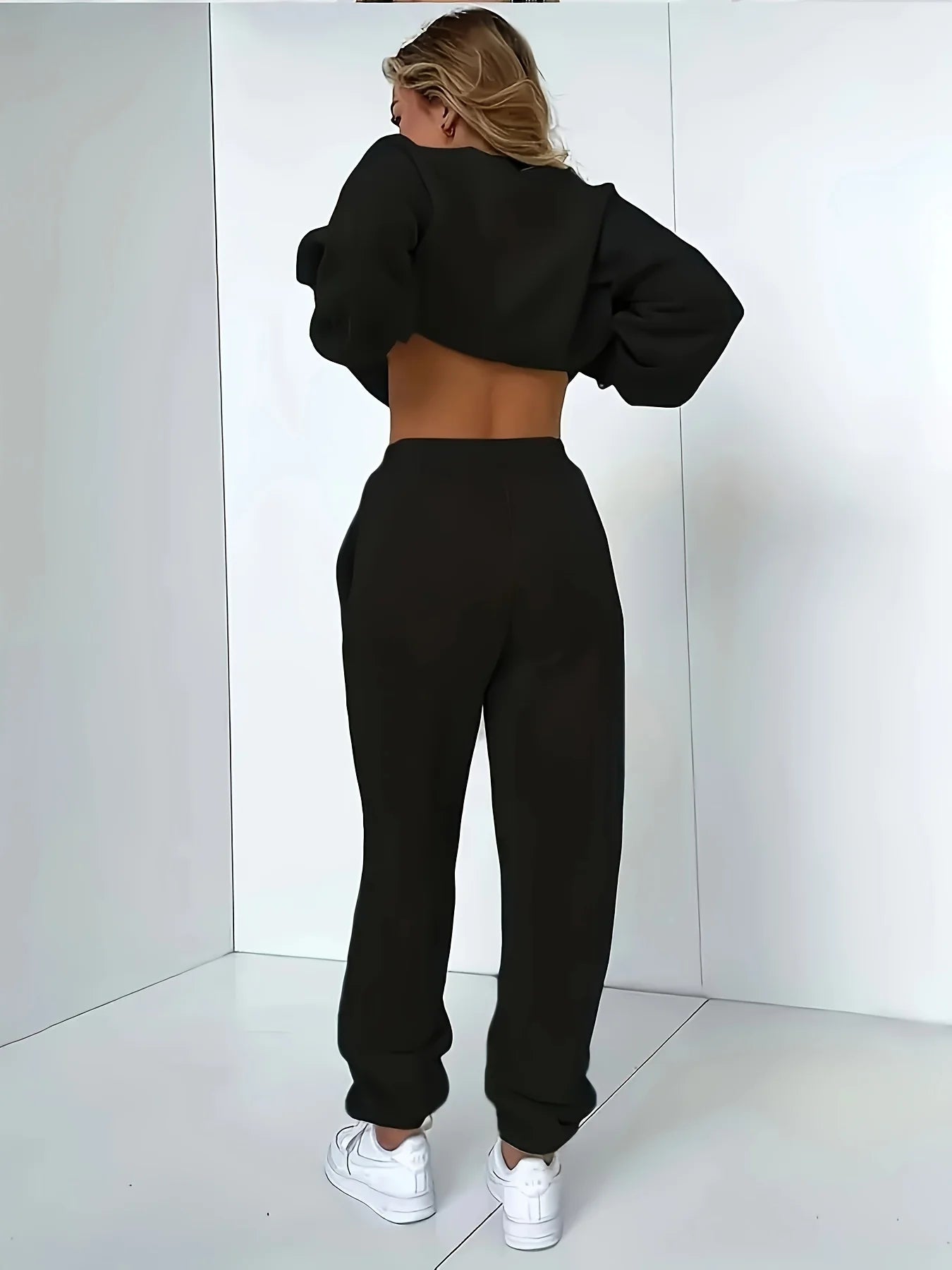 Autumn/Winter Plush Hoodie & Pants Set - Cozy Streetwear for Women