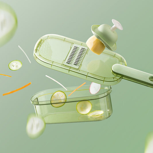 New Multifunction Vegetable Cutter With Basket And Brush Portable Slicer Chopper Kitchen Tools eprolo