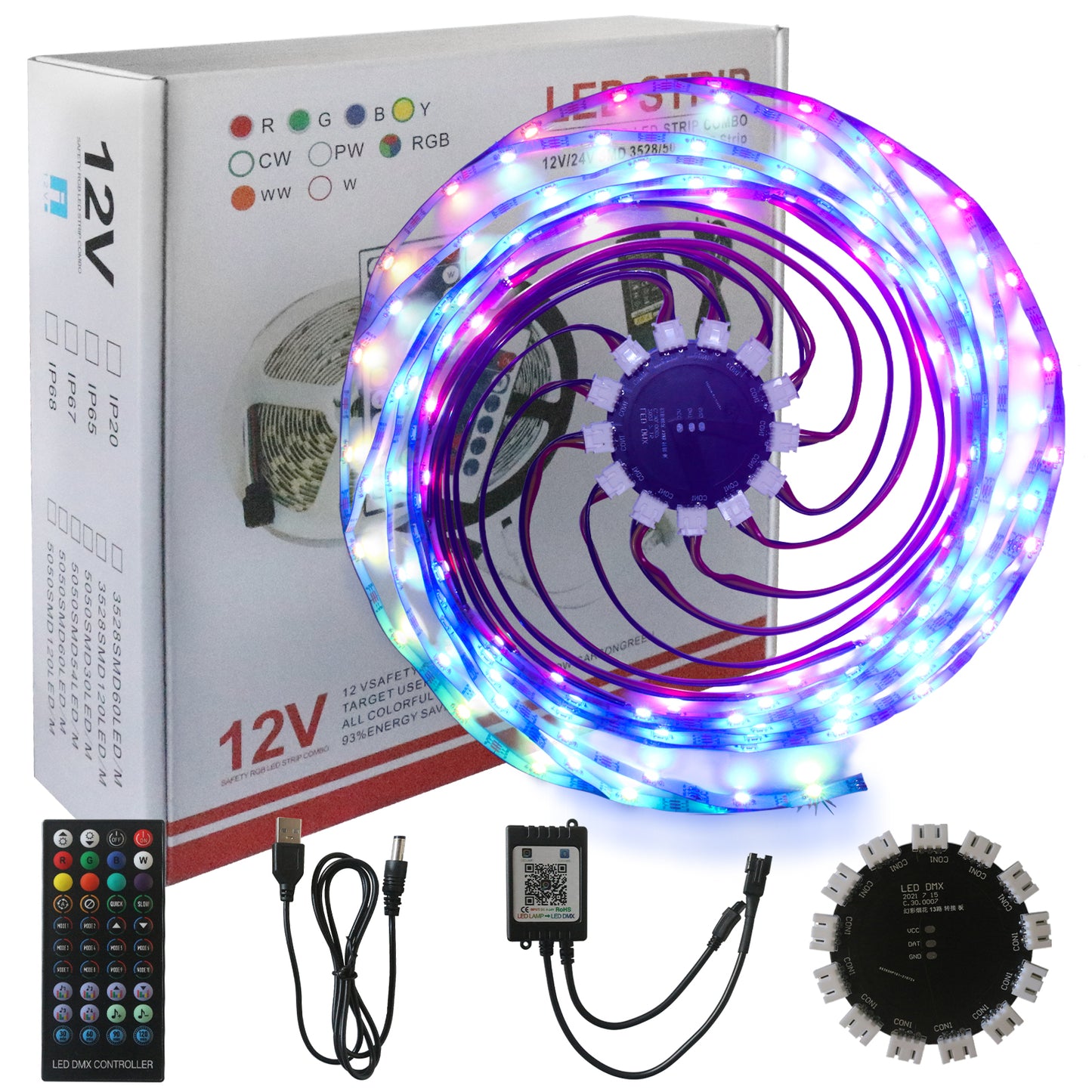 LED Sound Activated Rhythm Light - Music Responsive Fireworks Atmosphere Lighting