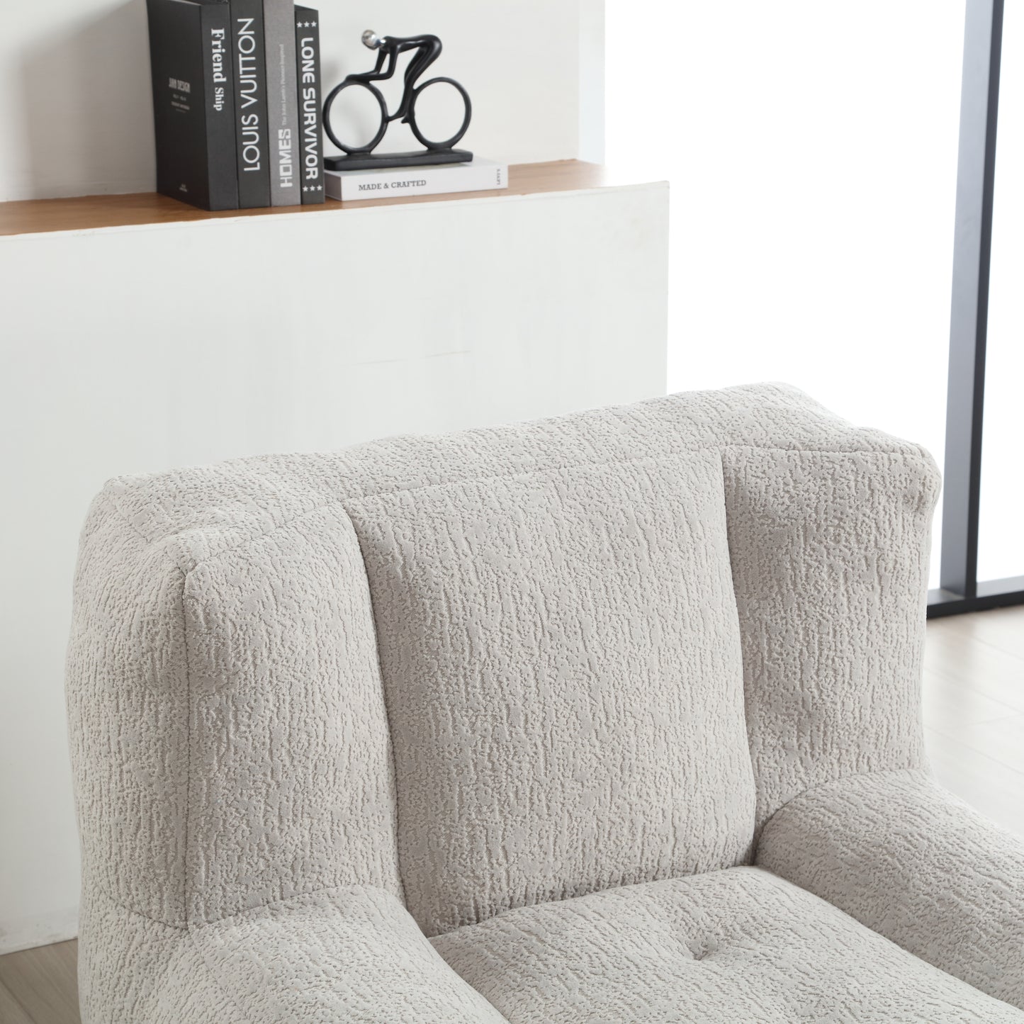 Fluffy bean bag chair Super soft couch chair with memory foam and footstool Indoor modern focus bean bag chair eprolo