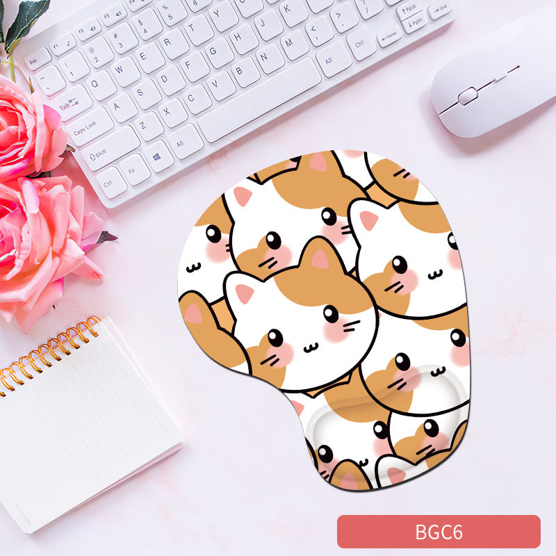 Silicone wrist mouse pad female comfortable computer soft non-slip hand rest pad thick non-slip wrist rest cute game pad
