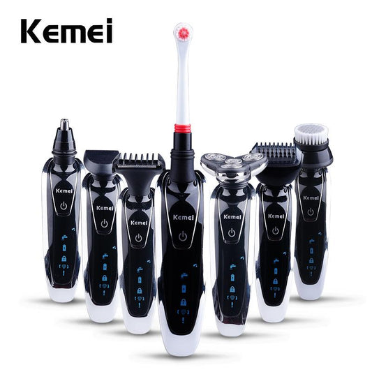 Kemei 7 in 1 Men's 3D Electric Shaver 3 in 1 Beard Trimmer Rechargeable Razor for Men Shaving eprolo