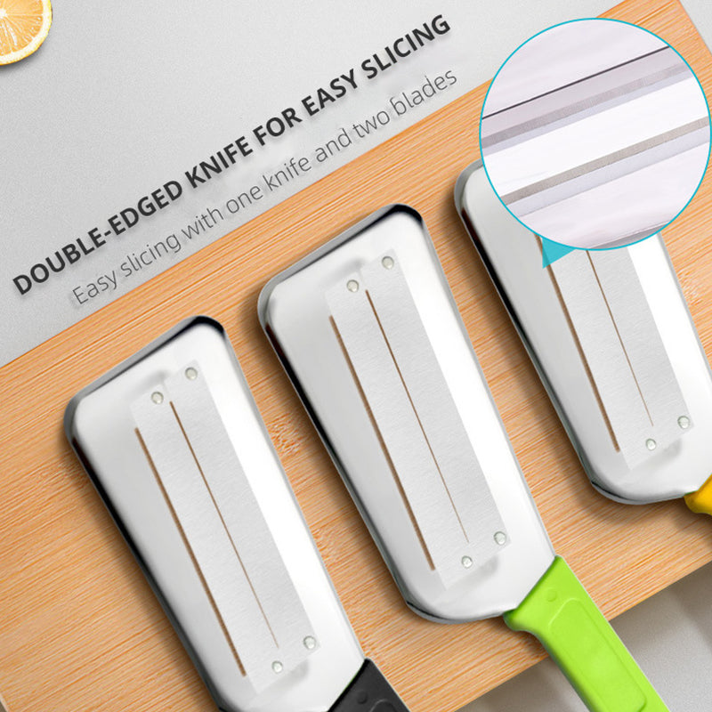 Stainless Steel Peeler, Double-Edged Planer, Multifunctional Cabbage Planer, Shredder, Rubber Handle, Slicer, Shredder eprolo