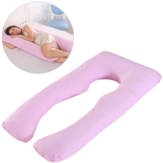 Pregnancy Pillow Bedding Full Body Pillow for Pregnant Women Comfortable U-Shape Cushion Long Side Sleeping Support Pillows - Shello's Creative Boutique
