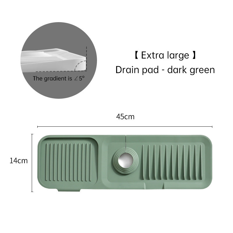 Silicone Drain Pad Faucet Drain Pad Kitchen Countertop Sink Drain Splash Proof Device eprolo