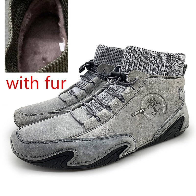 Men's Sneakers cow suede Leather Men Loafers Shoes Fashion Slip on Men Driving Shoes Soft Sapato Masculino Mocassin Homme eprolo